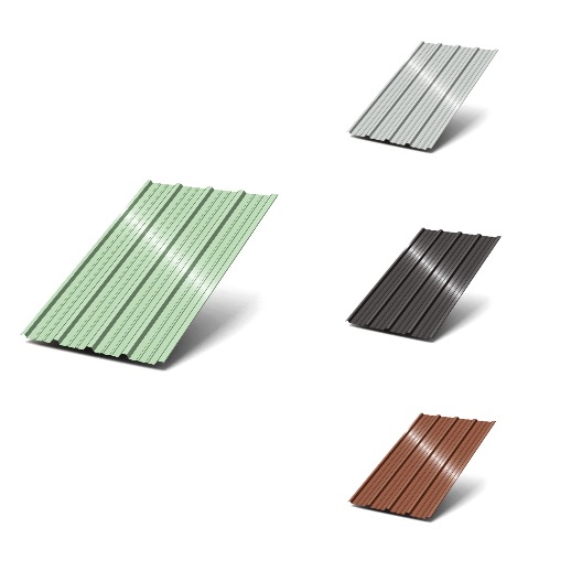 Профнастил для крыши НС-38 — примеры покрытий и цветов